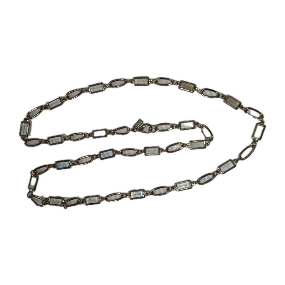 Two Sisters 15" Gold tone Necklace With Glass Beds